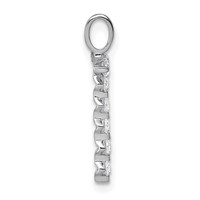 True Origin 14K White Gold 0.33 Carat Lab Grown Diamond VS+ F+ Complete Alphabet T Pendant view 2