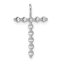 True Origin 14K White Gold 0.33 Carat Lab Grown Diamond VS+ F+ Complete Alphabet T Pendant view 3