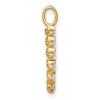 True Origin 14K Yellow Gold 0.38 Carat Lab Grown Diamond VS+ F+ Complete Alphabet U Pendant view 2