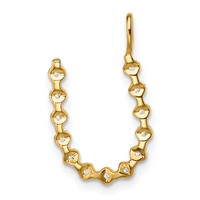 True Origin 14K Yellow Gold 0.38 Carat Lab Grown Diamond VS+ F+ Complete Alphabet U Pendant view 3