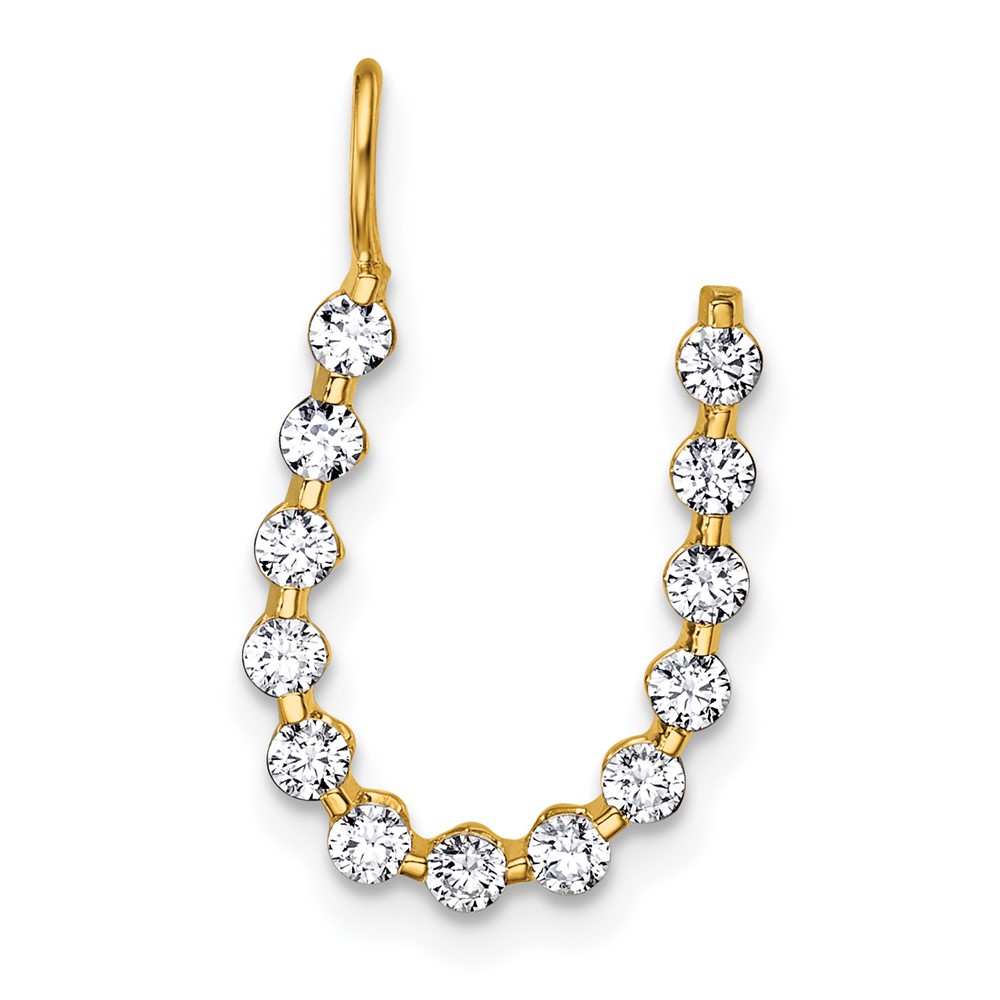 True Origin 14K Yellow Gold 0.38 Carat Lab Grown Diamond VS+ F+ Complete Alphabet U Pendant