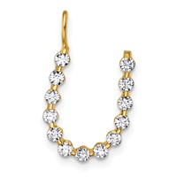 True Origin 14K Yellow Gold 0.38 Carat Lab Grown Diamond VS+ F+ Complete Alphabet U Pendant view 1