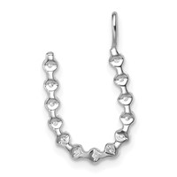 True Origin 14K White Gold 0.38 Carat Lab Grown Diamond VS+ F+ Complete Alphabet U Pendant view 3