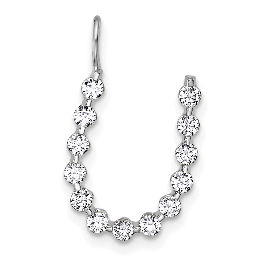 True Origin 14K White Gold 0.38 Carat Lab Grown Diamond VS+ F+ Complete Alphabet U Pendant
