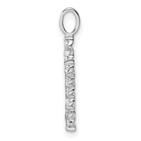 True Origin 14K White Gold 0.38 Carat Lab Grown Diamond VS+ F+ Complete Alphabet V Pendant view 2