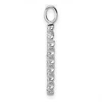 True Origin 14K White Gold 0.62 Carat Lab Grown Diamond VS+ F+ Complete Alphabet W Pendant view 2