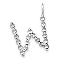 True Origin 14K White Gold 0.62 Carat Lab Grown Diamond VS+ F+ Complete Alphabet W Pendant view 3