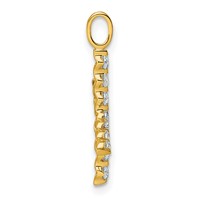 True Origin 14K Yellow Gold 0.38 Carat Lab Grown Diamond VS+ F+ Complete Alphabet X Pendant view 2