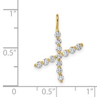 True Origin 14K Yellow Gold 0.38 Carat Lab Grown Diamond VS+ F+ Complete Alphabet X Pendant view 4