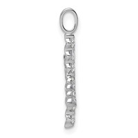 True Origin 14K White Gold 0.38 Carat Lab Grown Diamond VS+ F+ Complete Alphabet X Pendant view 2