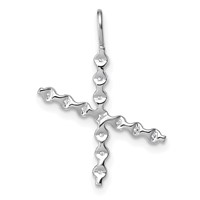 True Origin 14K White Gold 0.38 Carat Lab Grown Diamond VS+ F+ Complete Alphabet X Pendant view 3