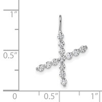 True Origin 14K White Gold 0.38 Carat Lab Grown Diamond VS+ F+ Complete Alphabet X Pendant view 4