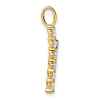 True Origin 14K Yellow Gold 0.33 Carat Lab Grown Diamond VS+ F+ Complete Alphabet Y Pendant view 2