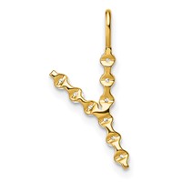 True Origin 14K Yellow Gold 0.33 Carat Lab Grown Diamond VS+ F+ Complete Alphabet Y Pendant view 3