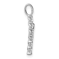 True Origin 14K White Gold 0.33 Carat Lab Grown Diamond VS+ F+ Complete Alphabet Y Pendant view 2