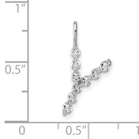 True Origin 14K White Gold 0.33 Carat Lab Grown Diamond VS+ F+ Complete Alphabet Y Pendant view 4
