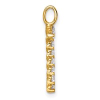 True Origin 14K Yellow Gold 0.50 Carat Lab Grown Diamond VS+ F+ Complete Alphabet Z Pendant view 2