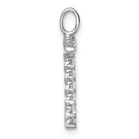 True Origin 14K White Gold 0.50 Carat Lab Grown Diamond VS+ F+ Complete Alphabet Z Pendant view 2