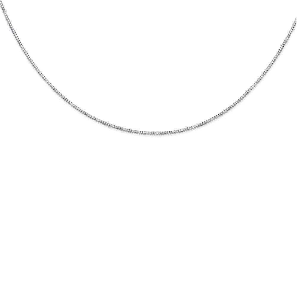 True Origin 14k White Gold 8 1/10 carat Lab Grown Diamond VS DEF 20 inch Tennis Necklace (PM11001-815-WLD-20)