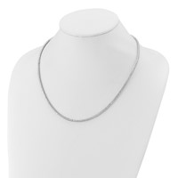 True Origin 14K White Gold 8.10 Carat Lab Grown Diamond VS+ F+ Complete Tennis Necklace, 20" view 4