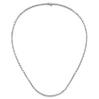 True Origin 14K White Gold 8.10 Carat Lab Grown Diamond VS+ F+ Complete Tennis Necklace, 20" view 5