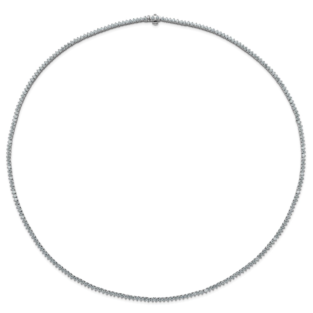True Origin 14k White Gold 8 1/10 carat Lab Grown Diamond VS DEF 20 inch Tennis Necklace (PM11001-815-WLD-20)
