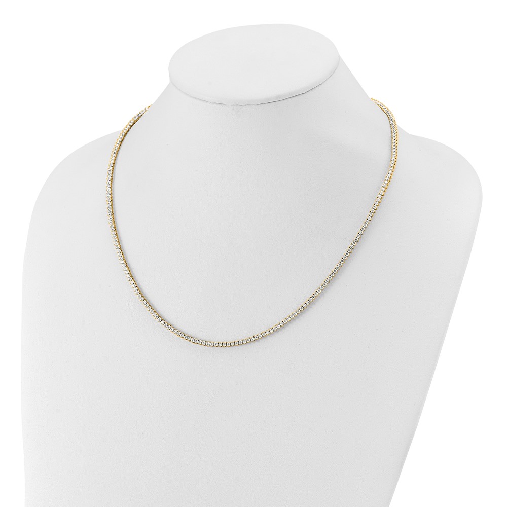 True Origin 14k 8 1/10 carat Lab Grown Diamond VS DEF 20 inch Tennis Necklace (PM11001-815-LD-20)