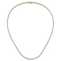 True Origin 14K Yellow Gold 8.10 Carat Lab Grown Diamond VS+ F+ Complete Tennis Necklace, 20" view 5