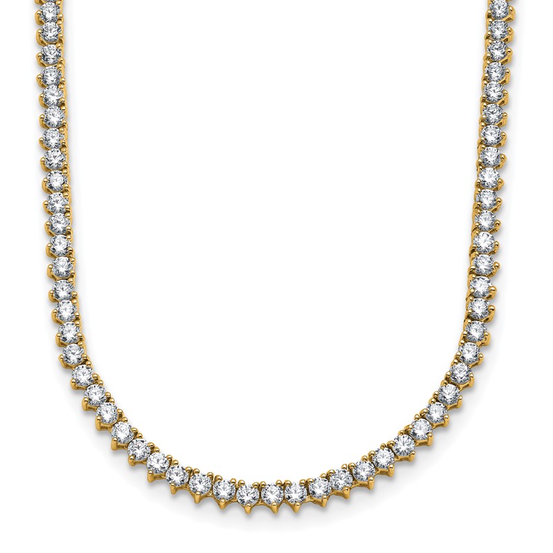 True Origin 14k 8 1/10 carat Lab Grown Diamond VS DEF 20 inch Tennis Necklace