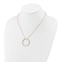 True Origin 14K Yellow Gold 1 Carat Lab Grown Diamond VS+ F+ Complete Eternity Pendant Necklace, 18" view 3