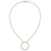 True Origin 14K Yellow Gold 1 Carat Lab Grown Diamond VS+ F+ Complete Eternity Pendant Necklace, 18" view 4