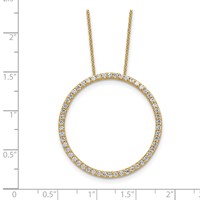 True Origin 14K Yellow Gold 1 Carat Lab Grown Diamond VS+ F+ Complete Eternity Pendant Necklace, 18" view 5