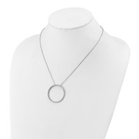 True Origin 14K White Gold 1.50 Carat Lab Grown Diamond VS+ F+ Complete Eternity Pendant Necklace, 18" view 3