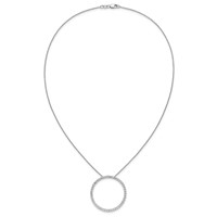 True Origin 14K White Gold 1.50 Carat Lab Grown Diamond VS+ F+ Complete Eternity Pendant Necklace, 18" view 4