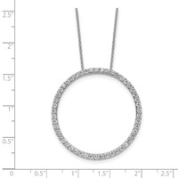 True Origin 14K White Gold 1.50 Carat Lab Grown Diamond VS+ F+ Complete Eternity Pendant Necklace, 18" view 5