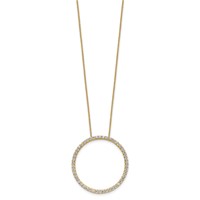 True Origin 14K Yellow Gold 1.50 Carat Lab Grown Diamond VS+ F+ Complete Eternity Pendant Necklace, 18" view 2