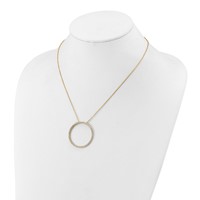 True Origin 14K Yellow Gold 1.50 Carat Lab Grown Diamond VS+ F+ Complete Eternity Pendant Necklace, 18" view 3