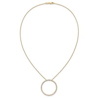 True Origin 14K Yellow Gold 1.50 Carat Lab Grown Diamond VS+ F+ Complete Eternity Pendant Necklace, 18" view 4
