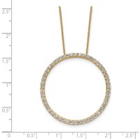 True Origin 14K Yellow Gold 1.50 Carat Lab Grown Diamond VS+ F+ Complete Eternity Pendant Necklace, 18" view 5