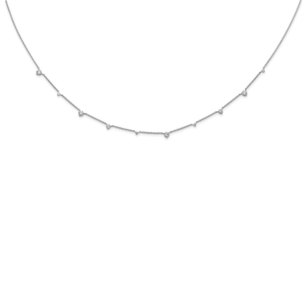 True Origin 14k White Gold 2 1/10 carat Lab Grown Diamond VS DEF Ten Station 16 inch Necklace (PM11003-200-WLD-16)