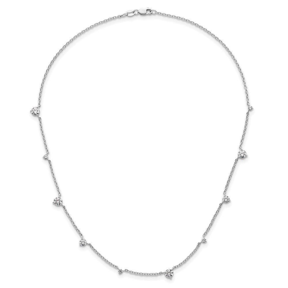 True Origin 14k White Gold 2 1/10 carat Lab Grown Diamond VS DEF Ten Station 16 inch Necklace (PM11003-200-WLD-16)
