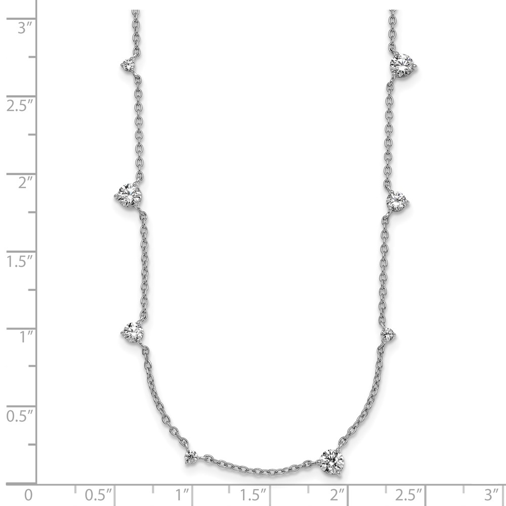 True Origin 14k White Gold 2 1/10 carat Lab Grown Diamond VS DEF Ten Station 16 inch Necklace (PM11003-200-WLD-16)