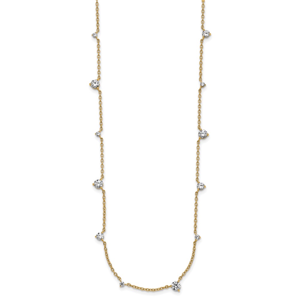True Origin 14k 2 1/10 carat Lab Grown Diamond VS DEF Ten Station 16 inch Necklace (PM11003-200-LD-16)