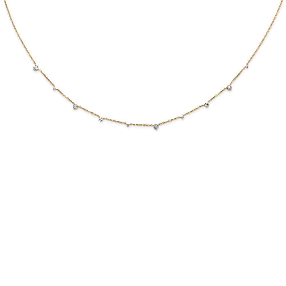 True Origin 14k 2 1/10 carat Lab Grown Diamond VS DEF Ten Station 16 inch Necklace (PM11003-200-LD-16)