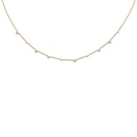 True Origin 14K Yellow Gold 2.10 Carat Lab Grown Diamond VS+ F+ Complete 10 Station Necklace, 16" view 3