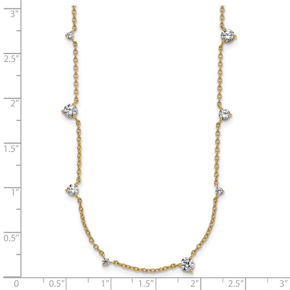 True Origin 14k 2 1/10 carat Lab Grown Diamond VS DEF Ten Station 16 inch Necklace (PM11003-200-LD-16)