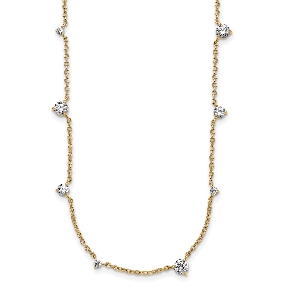 True Origin 14k 2 1/10 carat Lab Grown Diamond VS DEF Ten Station 16 inch Necklace (PM11003-200-LD-16)
