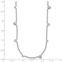 True Origin 14K White Gold 2.38 Carat Lab Grown Diamond VS+ F+ Complete 12 Station Necklace, 18" view 5