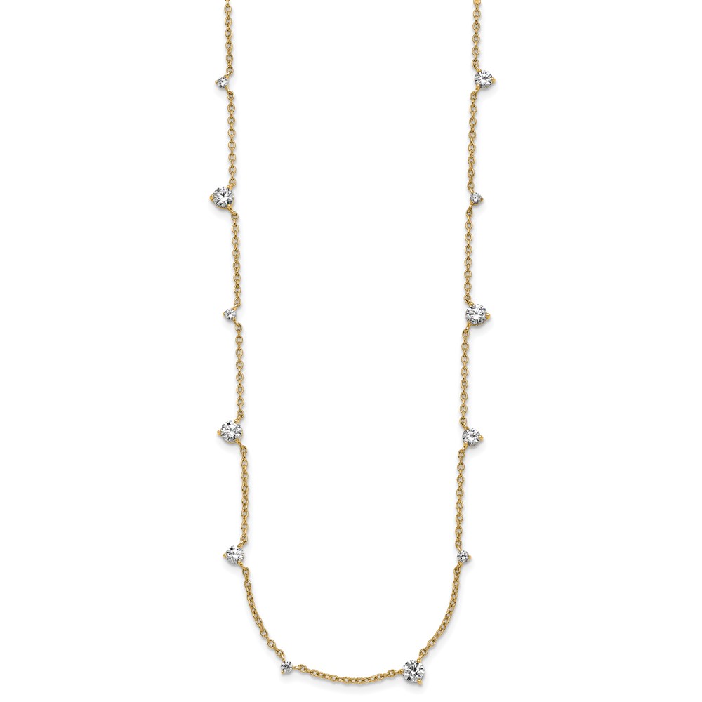 True Origin 14k 2 3/8 carat Lab Grown Diamond VS DEF Twelve Station 18 inch Necklace (PM11003-240-LD-18)