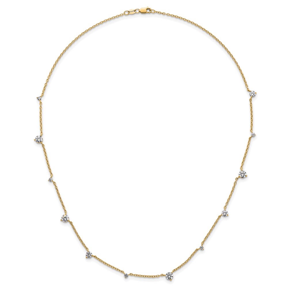 True Origin 14k 2 3/8 carat Lab Grown Diamond VS DEF Twelve Station 18 inch Necklace (PM11003-240-LD-18)